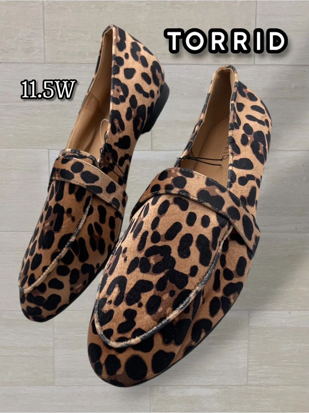 NWT Torrid Leopard Print Loafers Flats Wide Width 11.5W